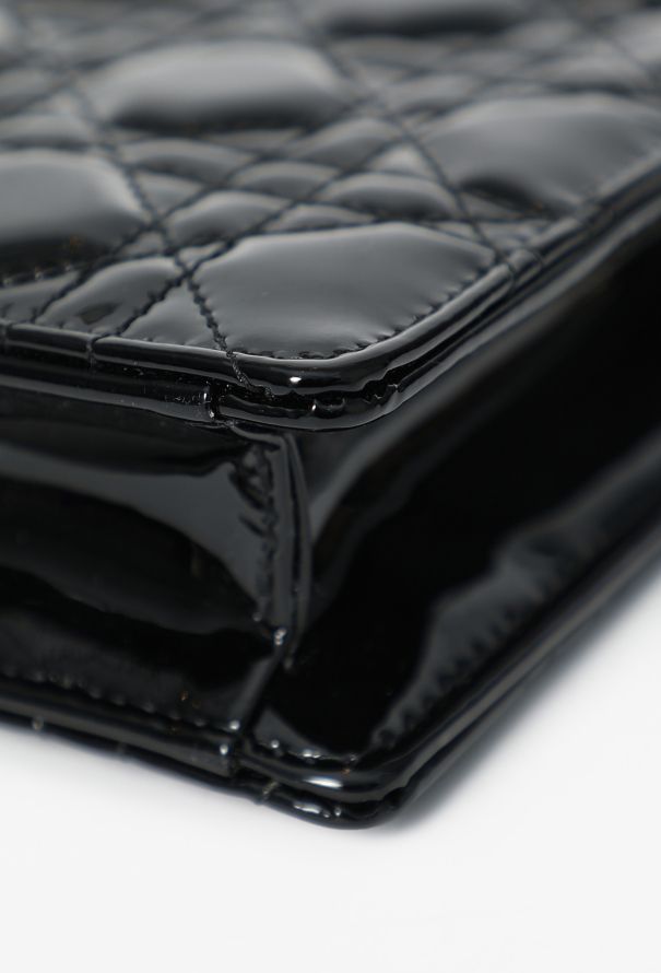 Dior Caro Patent Cannage Pouch - 9