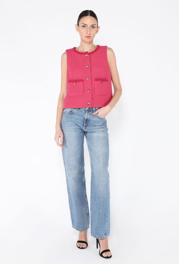 Chanel Pre-Fall 2024 Tweed Braided Trim Vest - 3