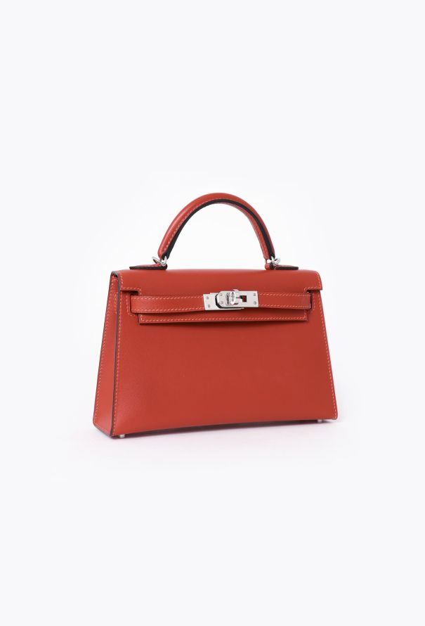 Hermès Red Swift Mini Kelly II Sellier - 4 Hermès Red Swift Mini Kelly II Sellier - 4