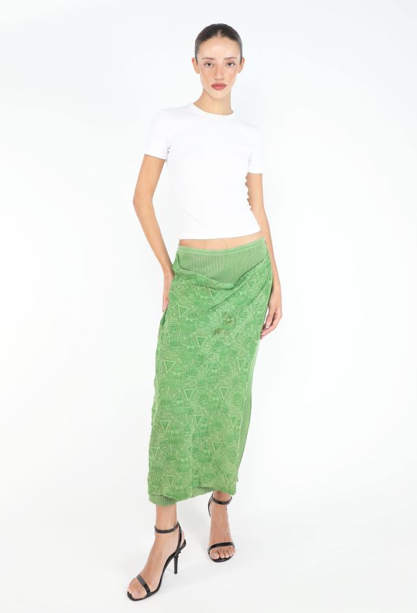 Jean Paul Gaultier F/W 1985 Embroidered Knit Skirt - 4