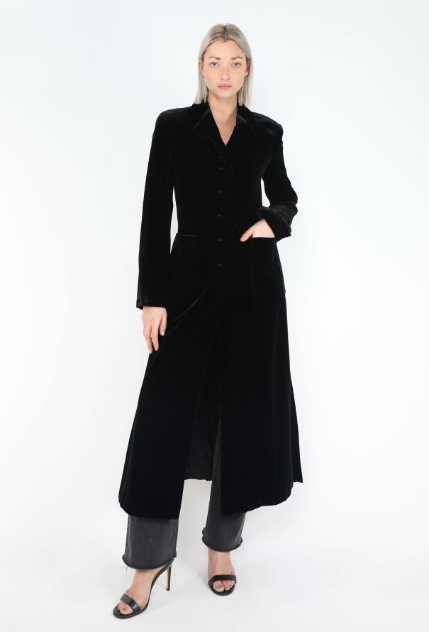Emporio Armani '80s Velvet Notched Coat - 5