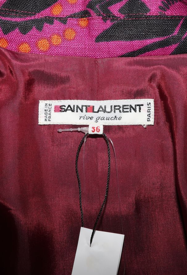 Saint Laurent '80s Abstract Linen Jacket - 6 Saint Laurent '80s Abstract Linen Jacket - 6