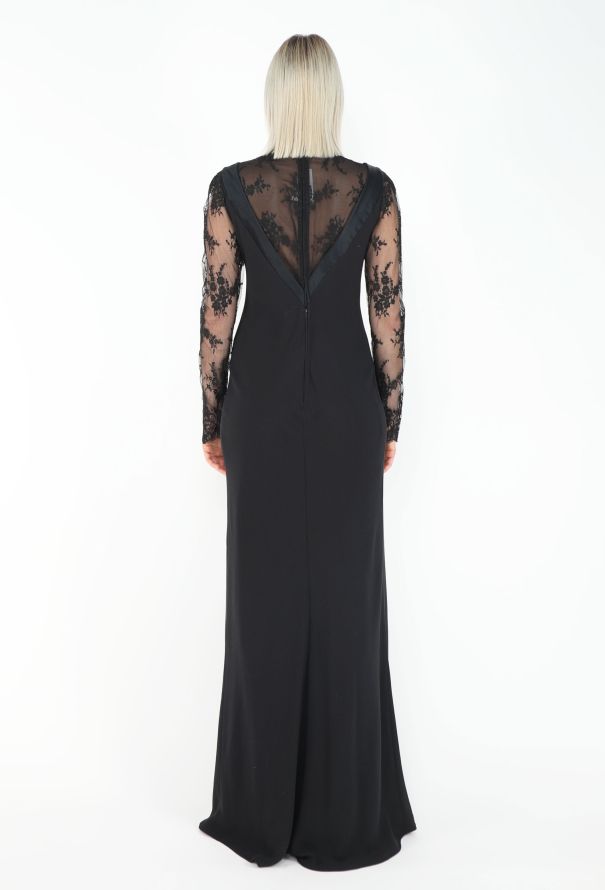 Valentino STUNNING '80s Chantilly Smoking Gown - 2