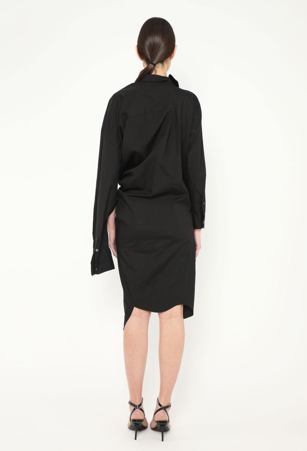 Junya Watanabe Asymmetrical Ruched Shirt Dress - 6 Junya Watanabe Asymmetrical Ruched Shirt Dress - 6