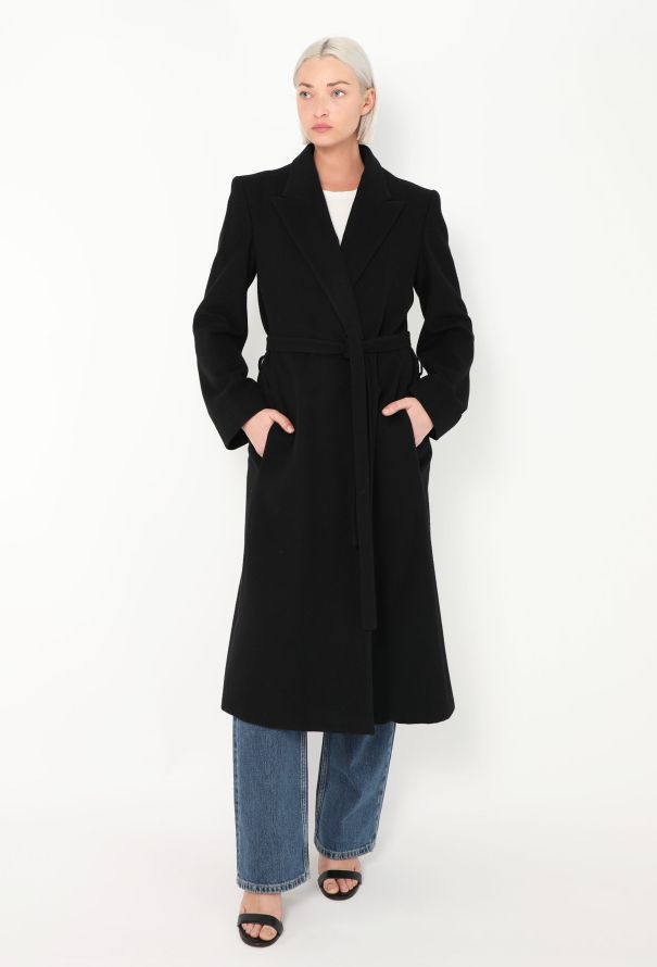 Saint Laurent Vintage Belted Cashmere Coat - 1