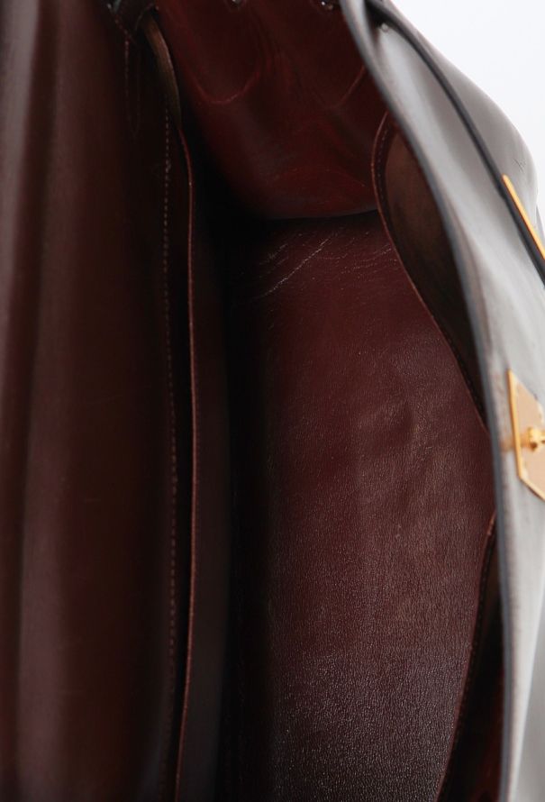 Hermès '60s Brown Box Kelly Retourné 35 - 13