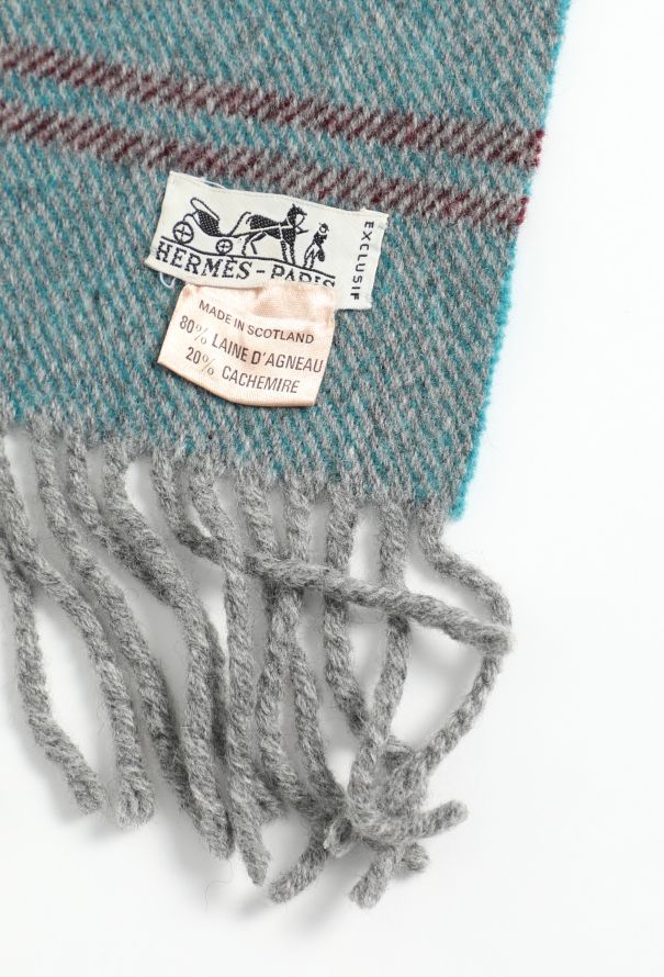 Hermès '70s Striped Wool Scarf - 5