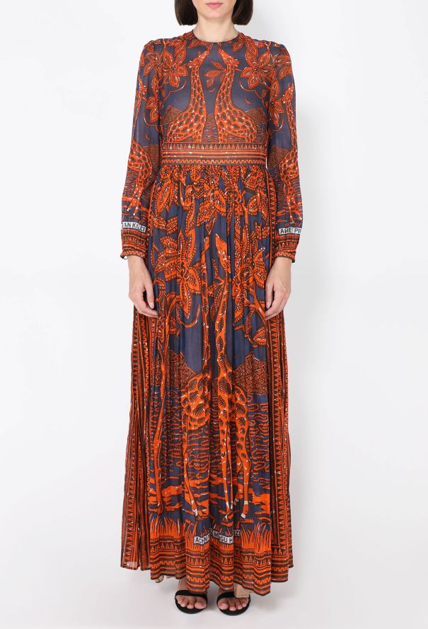 Valentino Giraffe Printed Maxi Dress, S/S 2016 - 4
