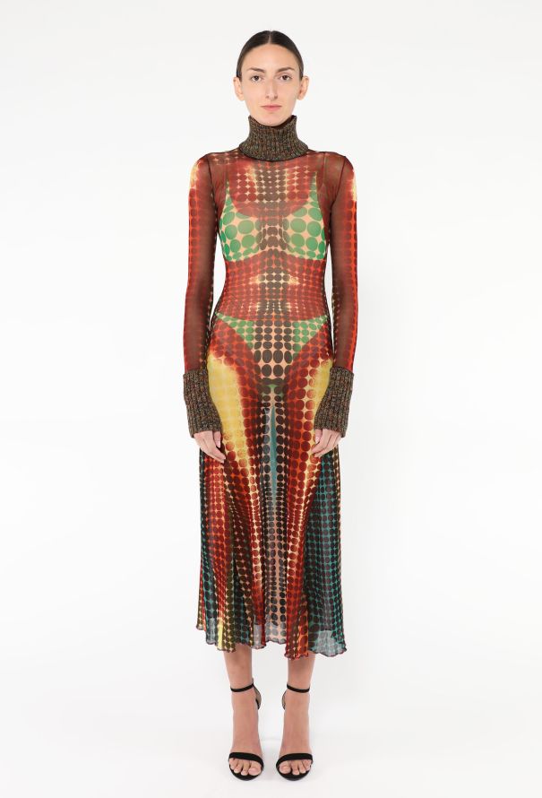 Jean Paul Gaultier ICONIC F/W 1995 Cyberdot Mesh Dress - 1