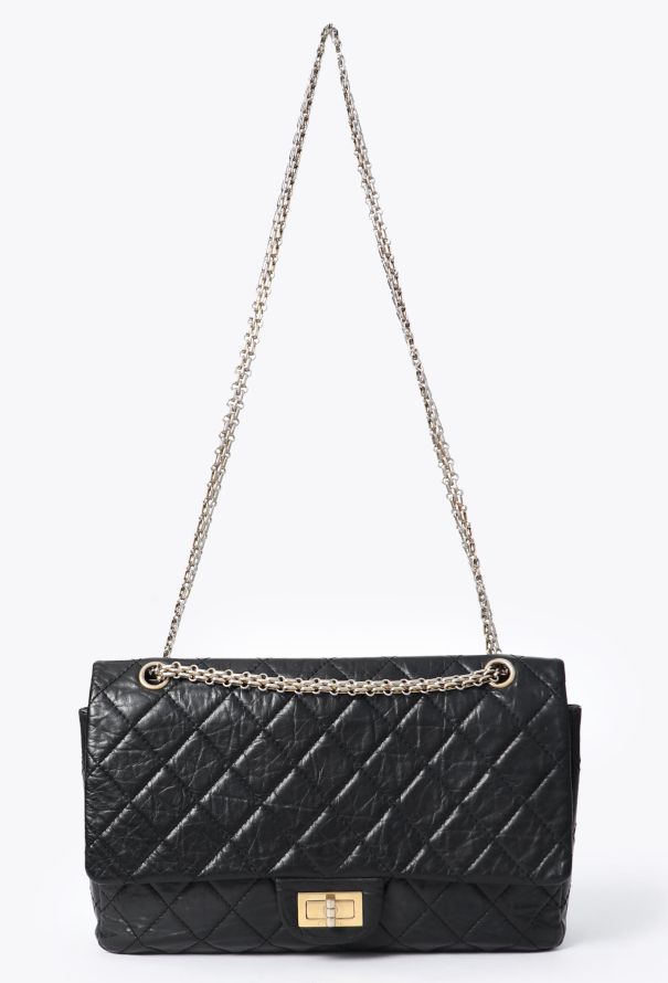 Chanel Black 2.55 Jumbo Flap Bag - 2