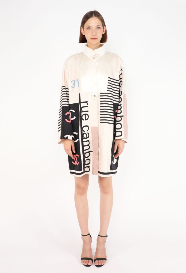 Chanel Graphic Rue Cambon Silk Tunic, S/S 2021 - 4