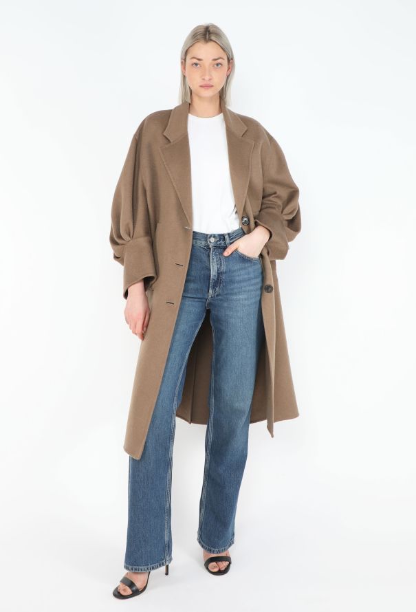 Prada F/W 2021 Cashmere Puff-Sleeve Coat - 6