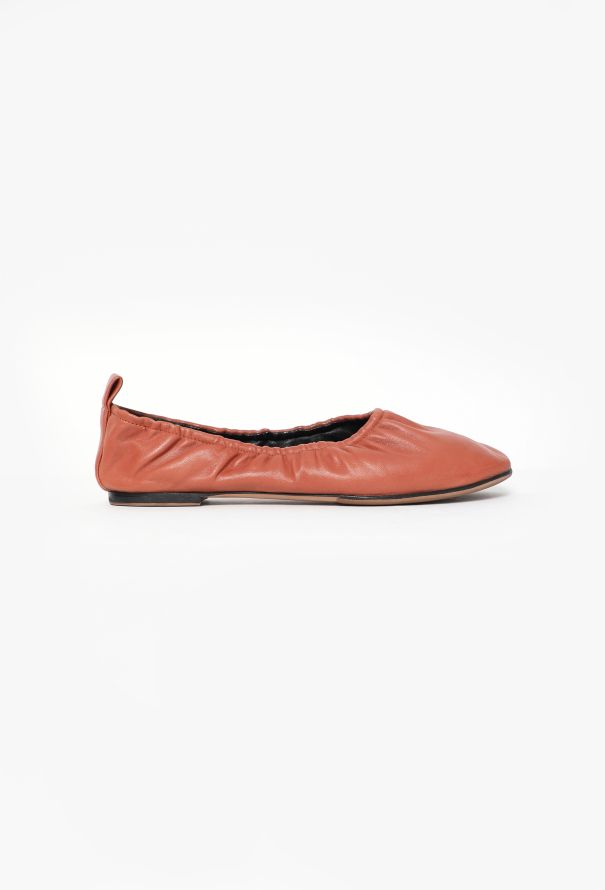 S/S 2015 Leather Ballerina Flats Camel brown
