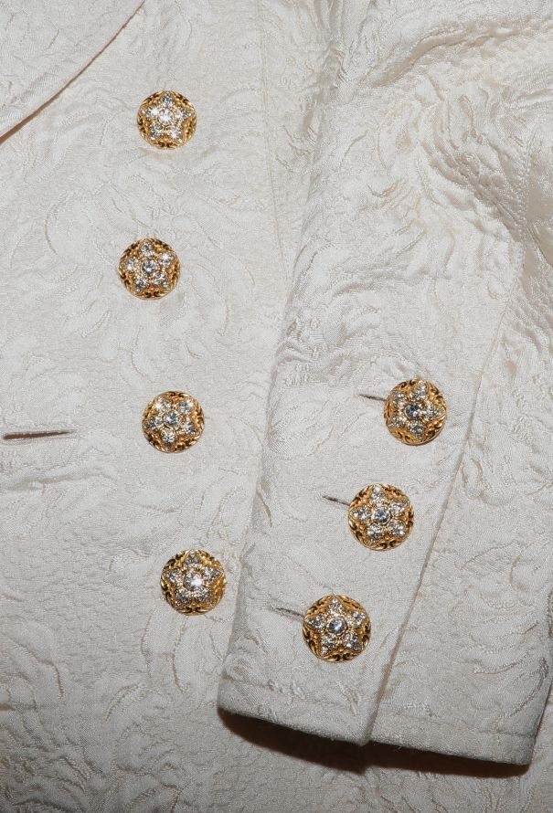 Saint Laurent Haute Couture '90s Jacquard Belted Ensemble - 8