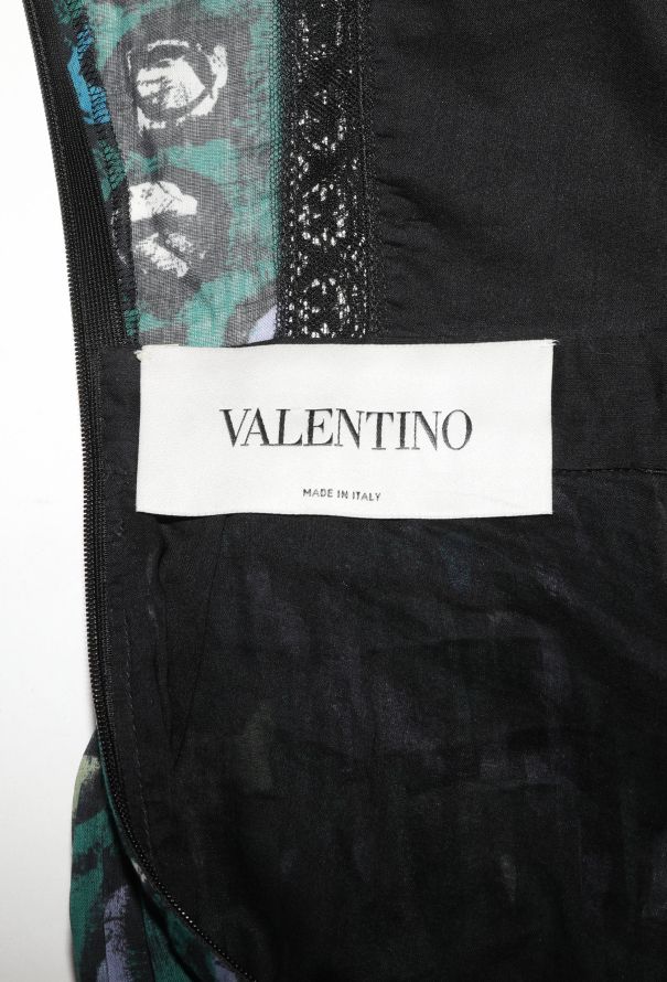 Valentino Printed Lace Trim Dress - 5