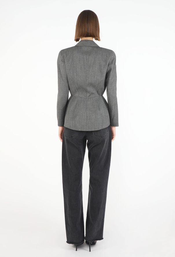 Thierry Mugler '90s Sculpted Cinched Blazer - 4