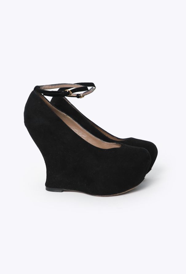 Saint Laurent F/W 2008 Suede Platform Wedges - 3