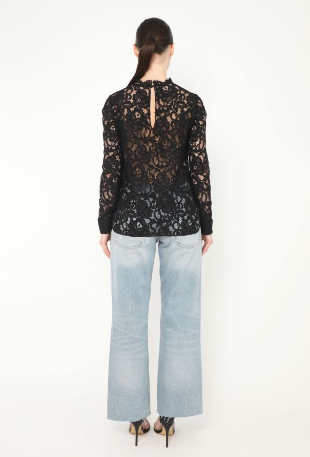 Saint Laurent Guipure Embroidered Lace Top - 3 Saint Laurent Guipure Embroidered Lace Top - 3