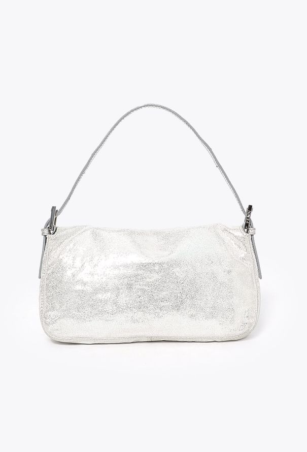 Crackled Metallic Suede Baguette Bag - Fendi | ReSee