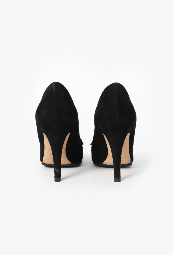 Chanel Suede Grosgrain Bow Pump - 4
