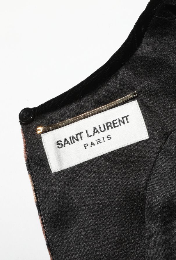Saint Laurent Pre-Fall 2021 Velvet Intarsia Dress - 5