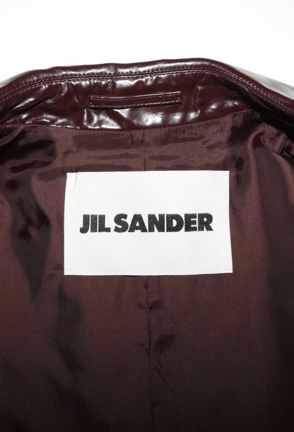 Jil Sander S/S 2025 Patent Calfskin Duster Coat - 6