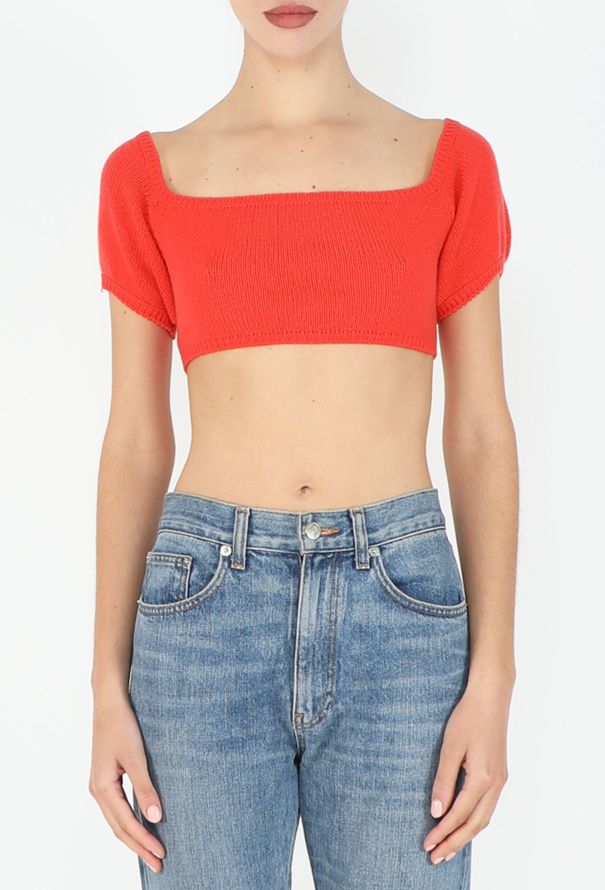 Prada Cashmere Knit Cropped Top - 2