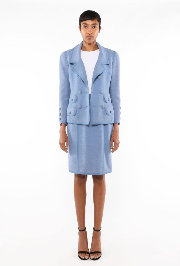 Chanel Trompe-L'œil Bouclé Skirt Suit, 1992 - 5