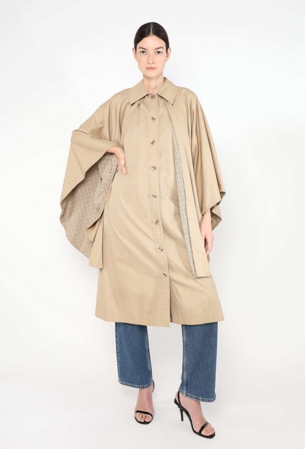 Saint Laurent Early '70s Inverness Cape Trench - 3
