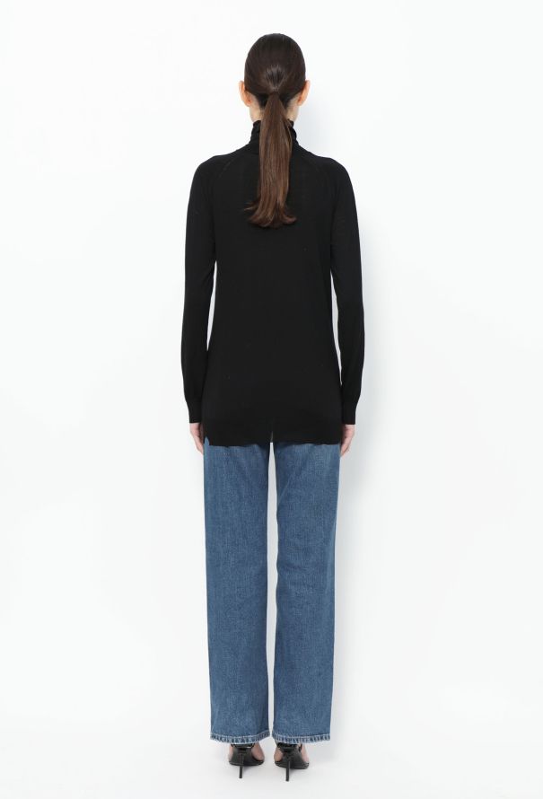 Céline Perforated Turtleneck Sweater - 3