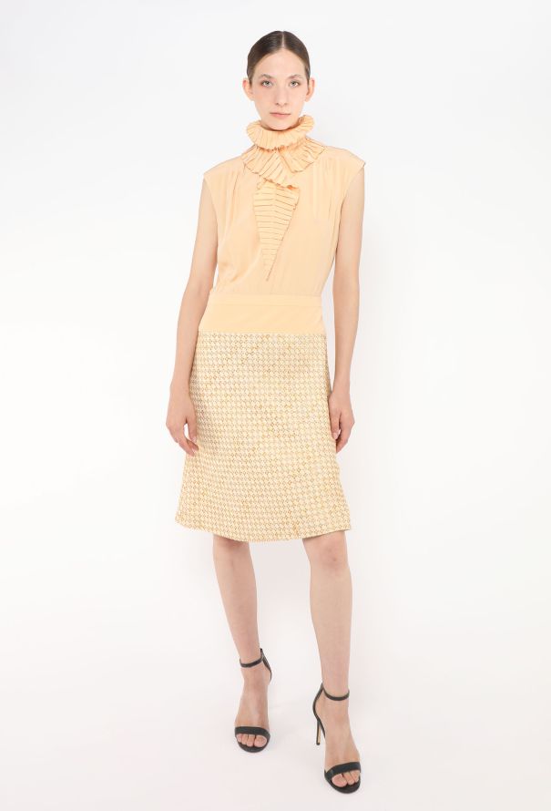 Chanel 2001 Chiffon Tweed Dress - 1