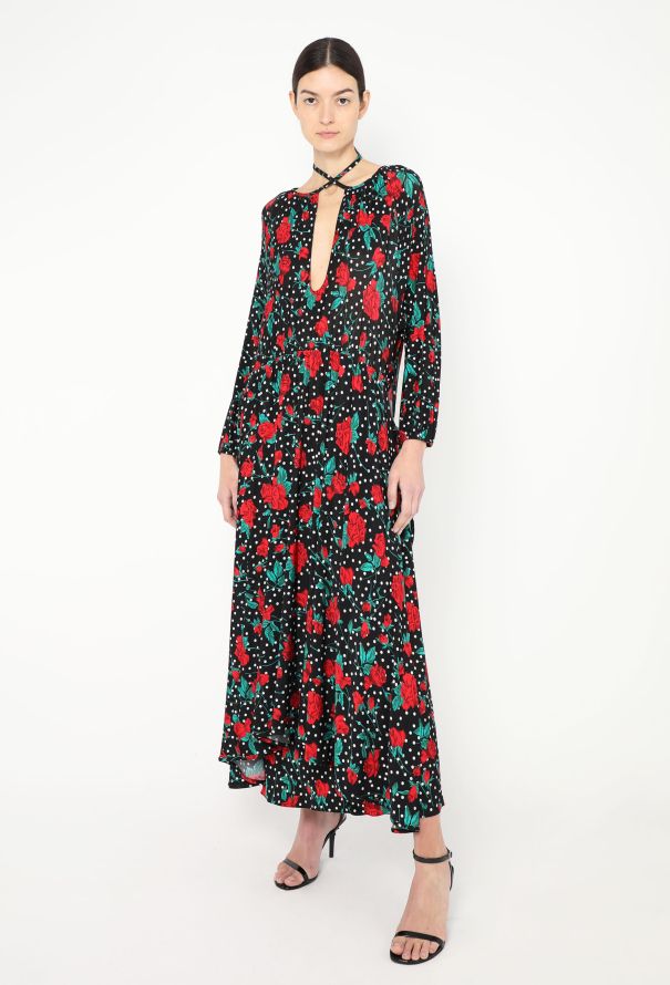 Vetements Asymmetrical Printed Maxi Dress - 1