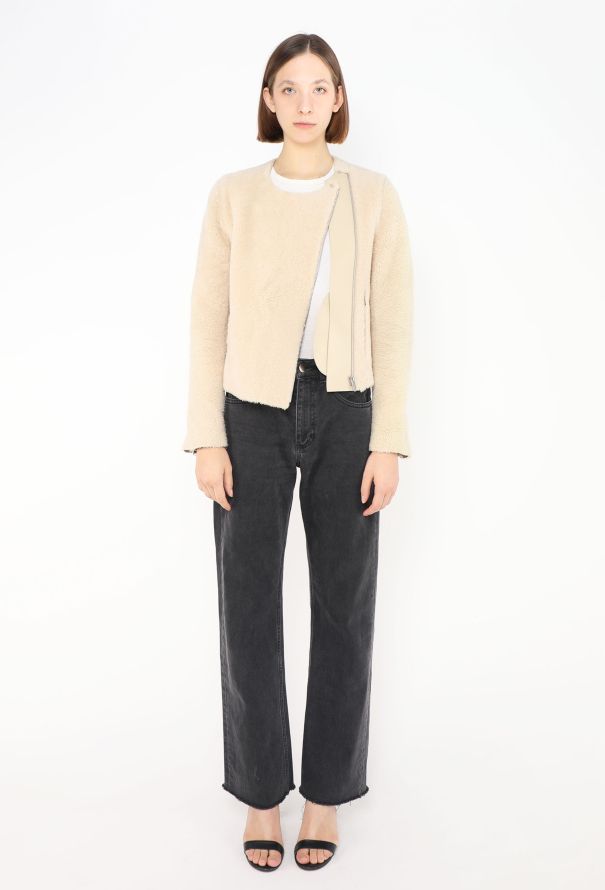 Céline Merino Shearling Zip Jacket - 3