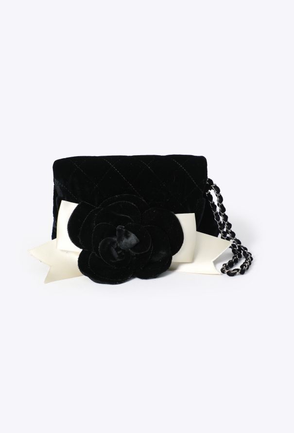 Chanel 2005 Velvet Camellia & Ribbon Pouch - 1