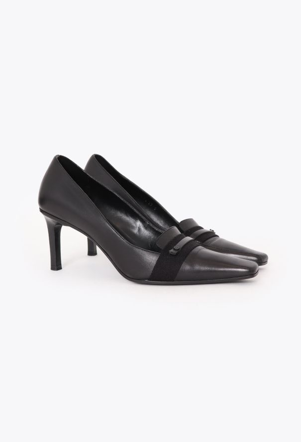 Gucci Late '90s Leather Loafer Pumps - 3