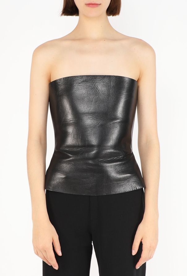 Saint Laurent Strapless Leather Bustier, S/S 2001 - 4