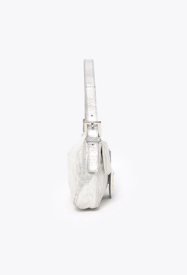 Crackled Metallic Suede Baguette Bag - Fendi | ReSee