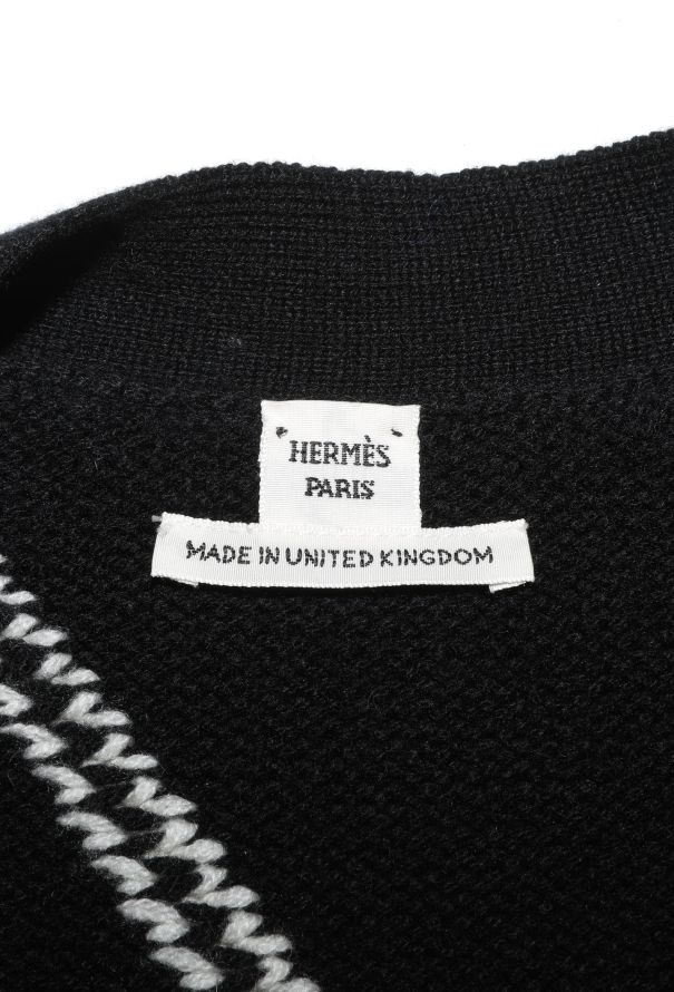 Hermès Oversized Cashmere Argyle Cardigan - 5
