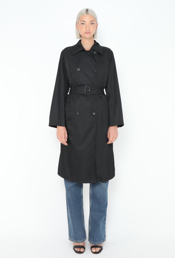 Prada '90s Nylon Belted Trench Coat - 5