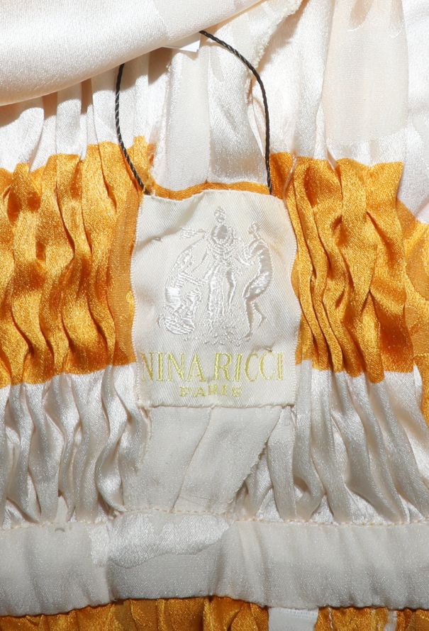 Nina Ricci Smocked Striped Silk Dress, 1970s - 7