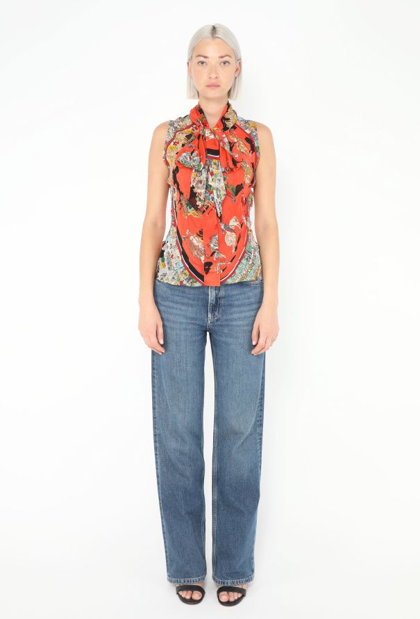 Hermès 2004 'Cirque Molier' Lavallière Top - 3