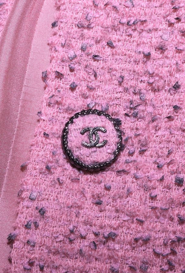 Chanel Collared Bouclé Tweed 'CC' Dress - 7
