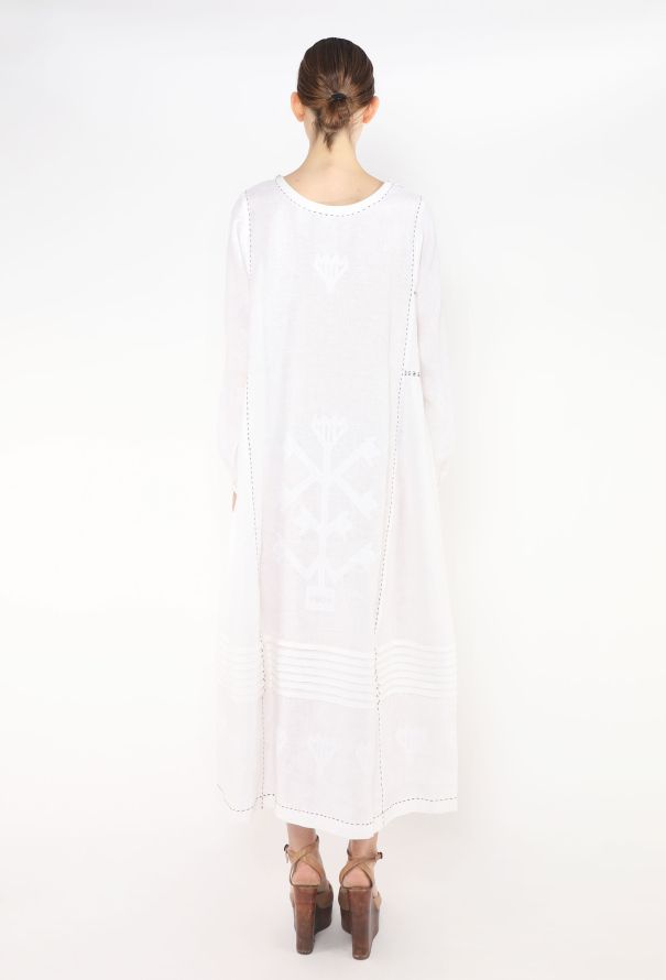 Vita Kin Embroidered Linen Kaftan - 4