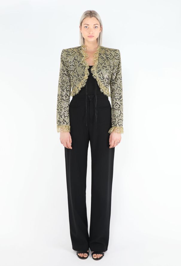 Saint Laurent STUNNING F/W 1987 Lace Ruffled Bolero - 4