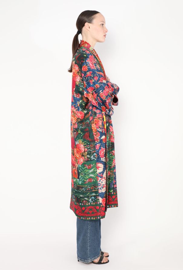 World Treasures Bokja 2023 Reversible floral Silk Kaftan - 4