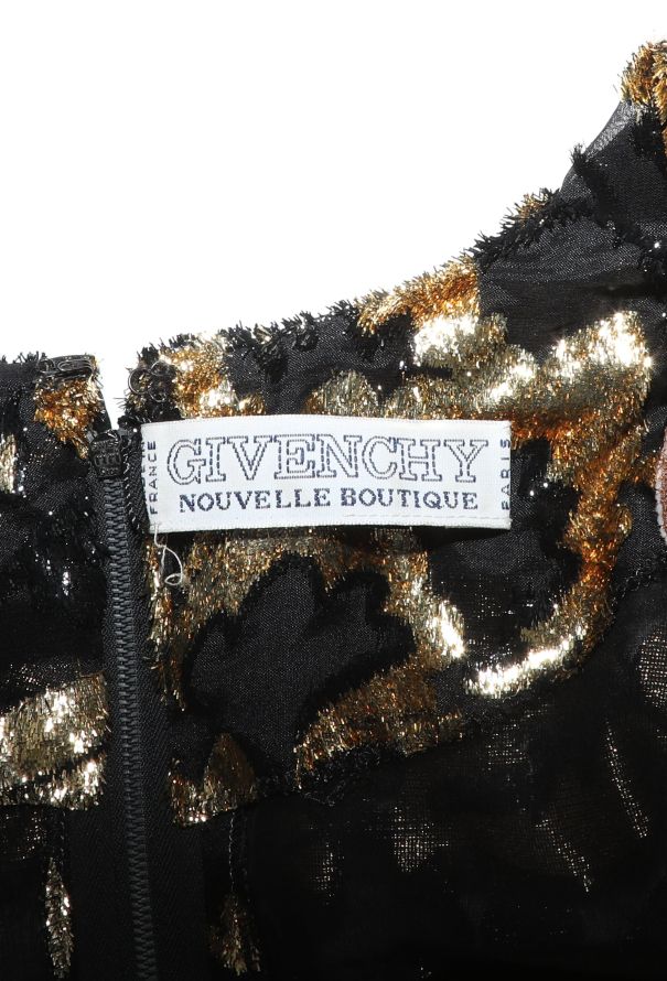 Givenchy Vintage Brocade Velvet Bustier Dress - 5