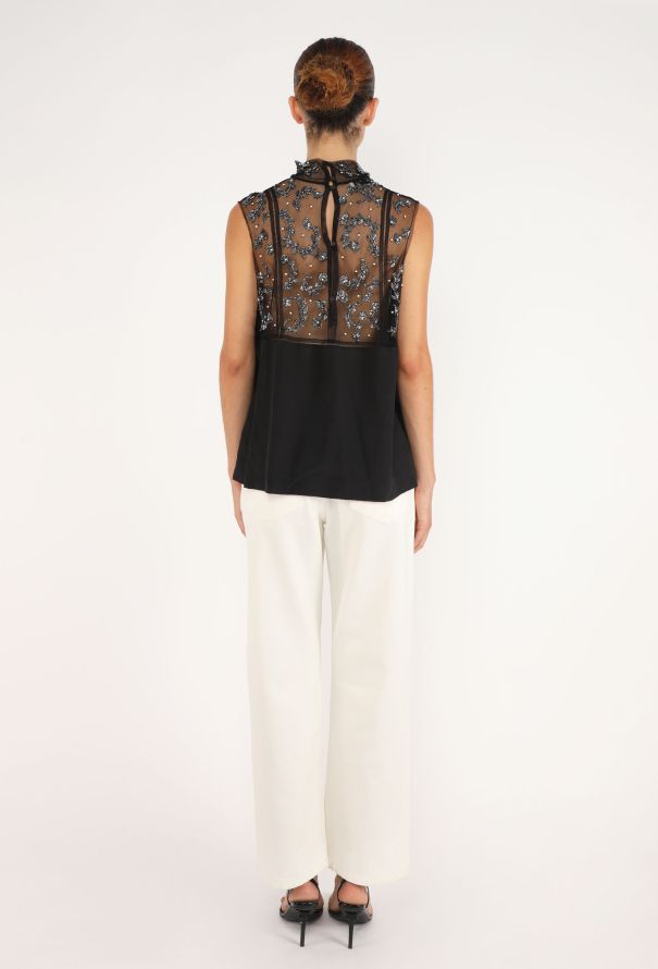 Dries Van Noten Embellished Silk Top, F/W 2023 - 5