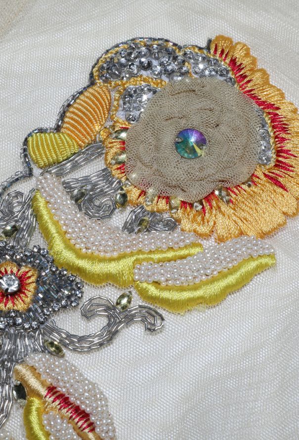 Dries Van Noten F/W 2013 Embroidered Mesh Gown - 8 Dries Van Noten F/W 2013 Embroidered Mesh Gown - 8