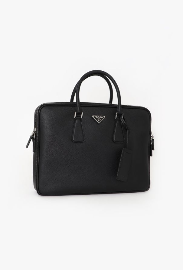 Prada Black Saffiano Briefcase - 3 Prada Black Saffiano Briefcase - 3