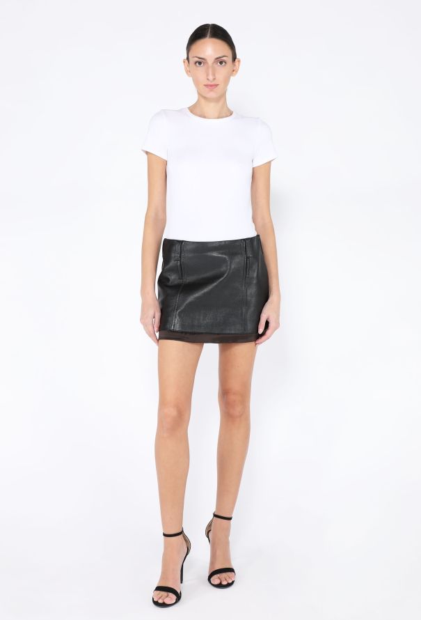 Miu Miu F/W 2022 Lambskin Mini Skirt - 1